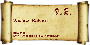 Vadász Rafael névjegykártya